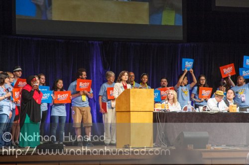 Mayoral candidate Betsy Hodges at the 2013 Minneapolis DFL Conve